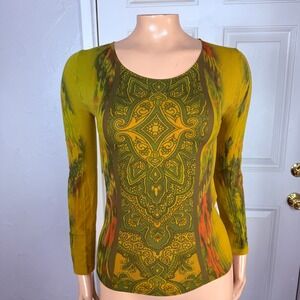 AMB Second Skin Women's Shirt One Size Tie Dye Crew neck Nylon Long Sleeve P30